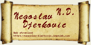 Negoslav Đerković vizit kartica